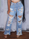 Ripped Fringe Jeans