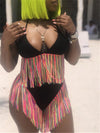 Multicolor Fringe Bikini