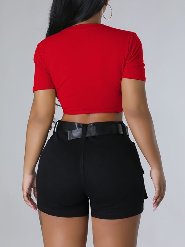 Double-Cross Tied-Front Tee--Clearance