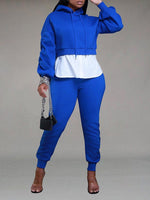 Ruched Combo Hoodie & Jogger Pants Set